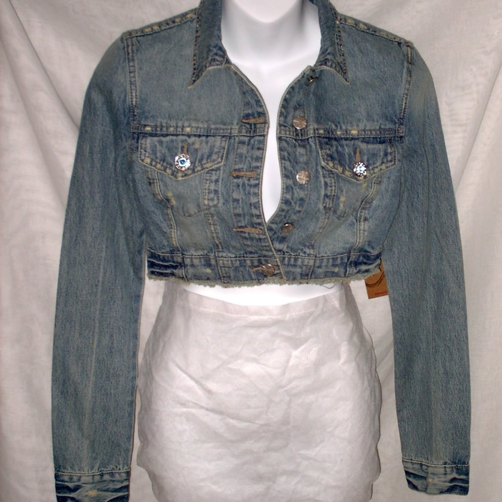 One of a kind Cropped Denim Jacket